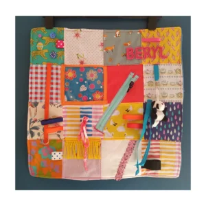 Personalised Dementia Blanket – Bright Patchwork Quilt