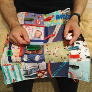 Personalised Dementia Blanket – Patchwork Quilt for Men