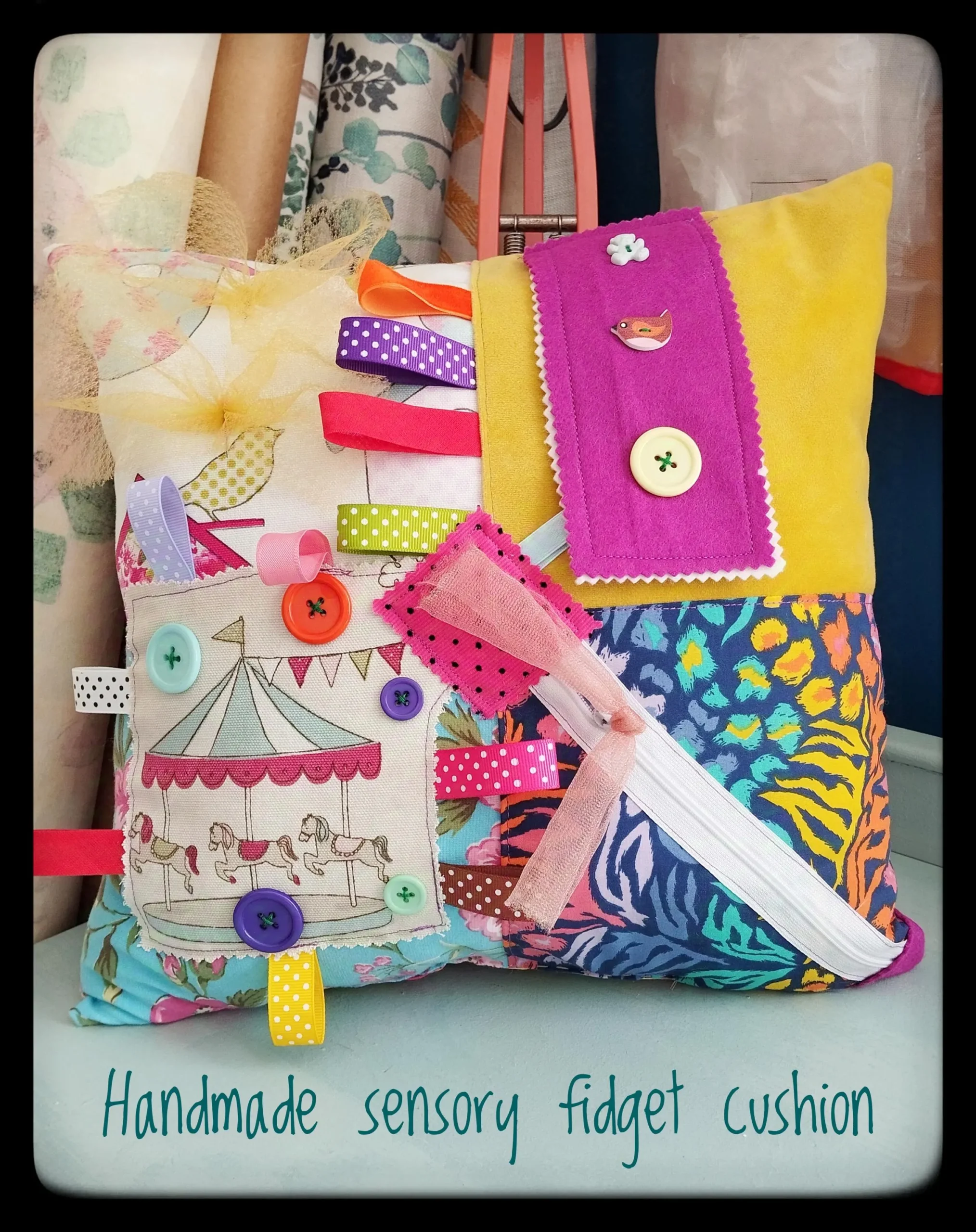 Fairground Theme Dementia Cushion